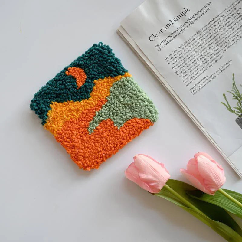 Abstract Landscape DIY Punch Needle Coaster Kit