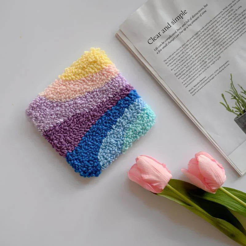 Abstract Landscape DIY Punch Needle Coaster Kit