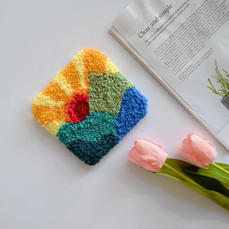 Abstract Landscape DIY Punch Needle Coaster Kit