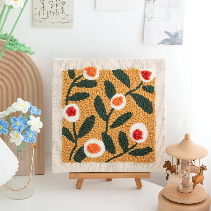 Blooming Joy DIY Punch Needle Craft Kit  | 20x20cm