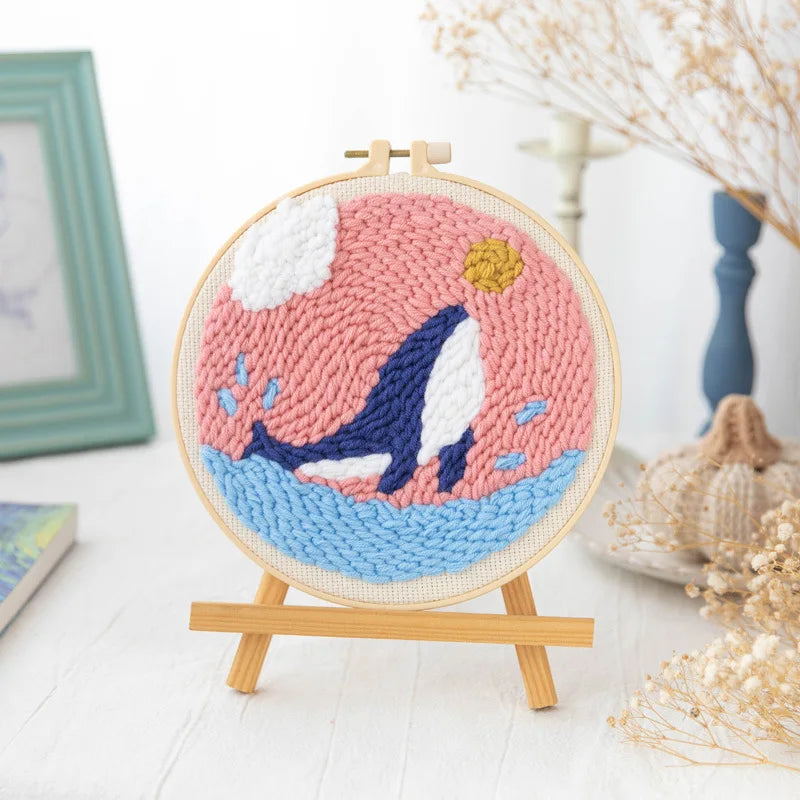 Leaping Whale | DIY Punch Needle Craft Kit