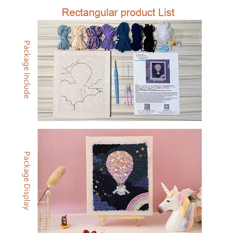 Little Red Riding Hood | 25x30cm | DIY Punch Needle Craft Kit  | 25x30cm