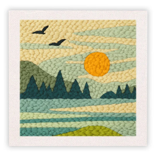 Sea Wave Scenery - Punch Needle Kit