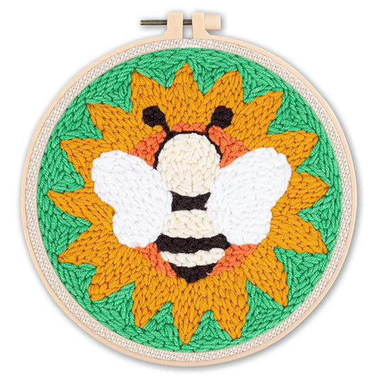 Sunflower Bee - Punch Needle Kit