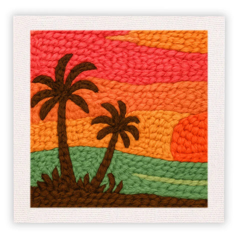 Wave Scenery Frame - Punch Needle Kit