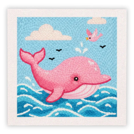 Whale Pattern Frame - Punch Needle Kit