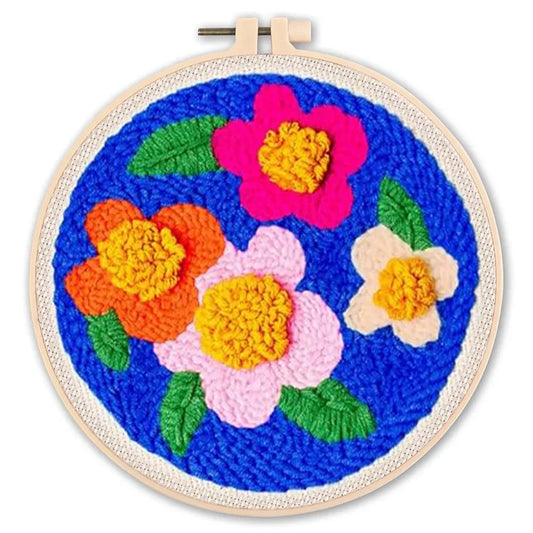 Wooden Hoop Floral - Punch Needle Kit